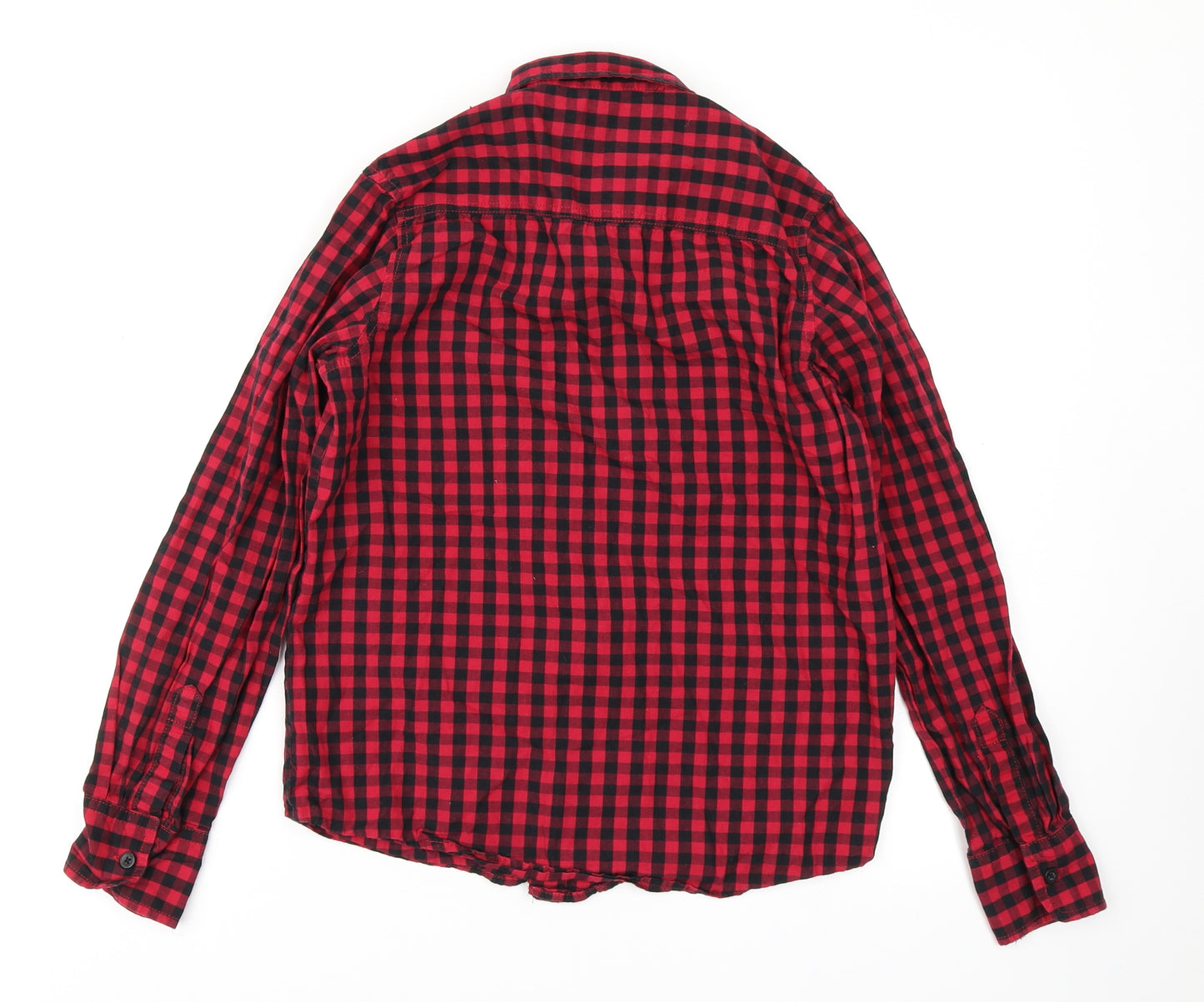 Rebel Boys Red Check  Basic Button-Up Size 12-13 Years
