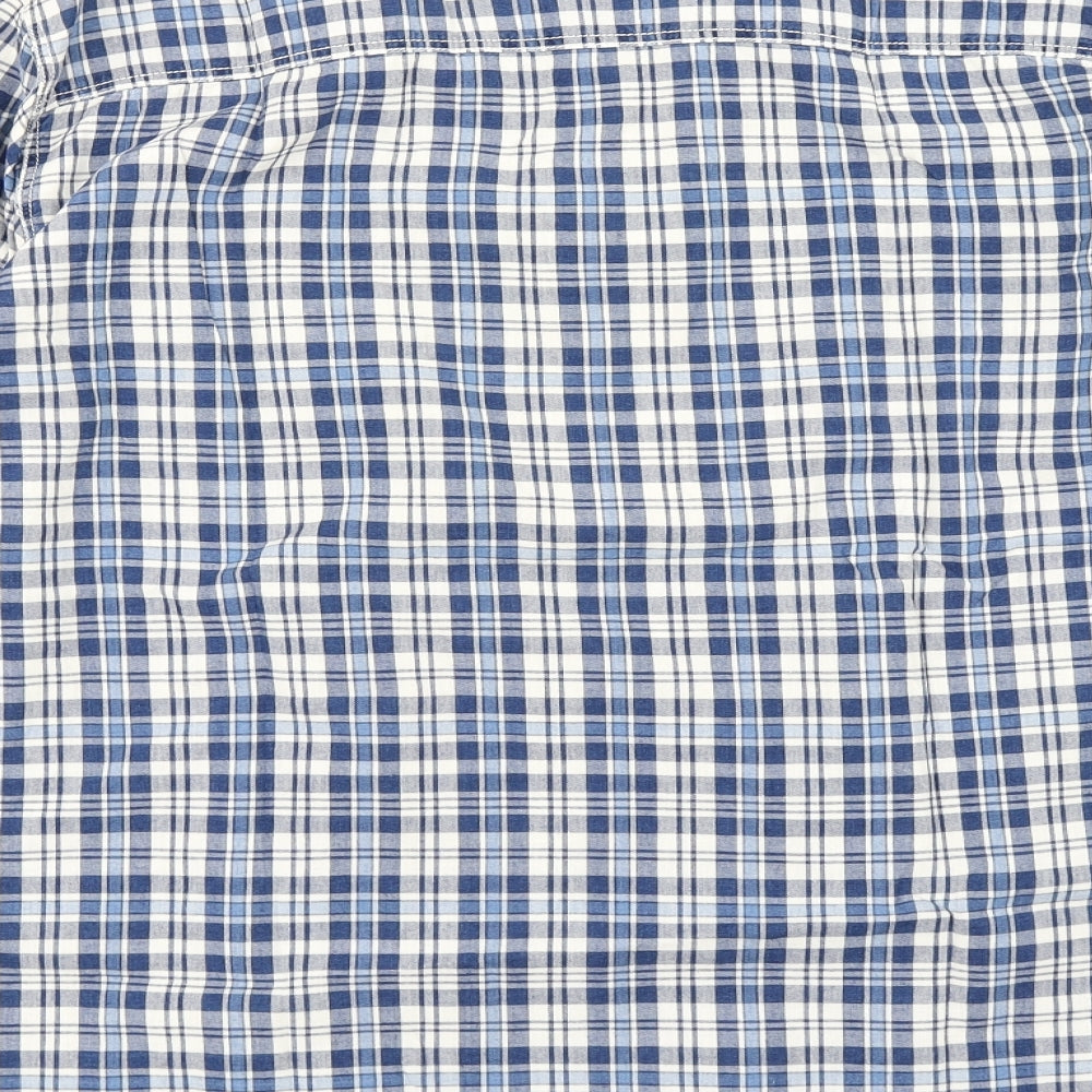 Fatface Mens Blue Plaid   Button-Up Size L