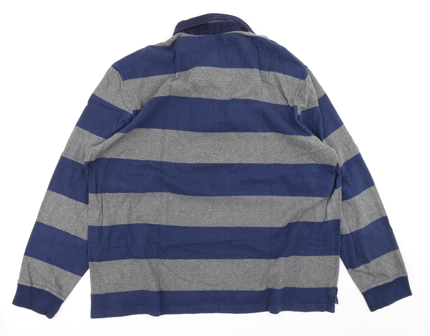 TU Mens Blue Striped   Polo Size XL