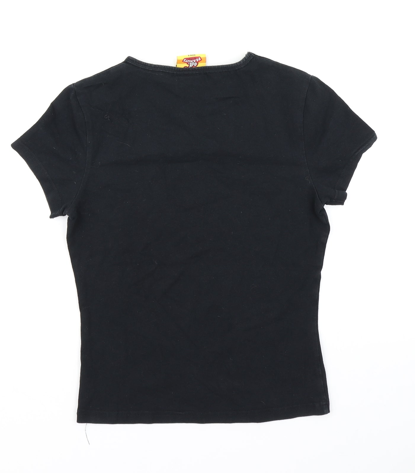 NEXT Womens Black   Basic T-Shirt Size 6  - Snoopy