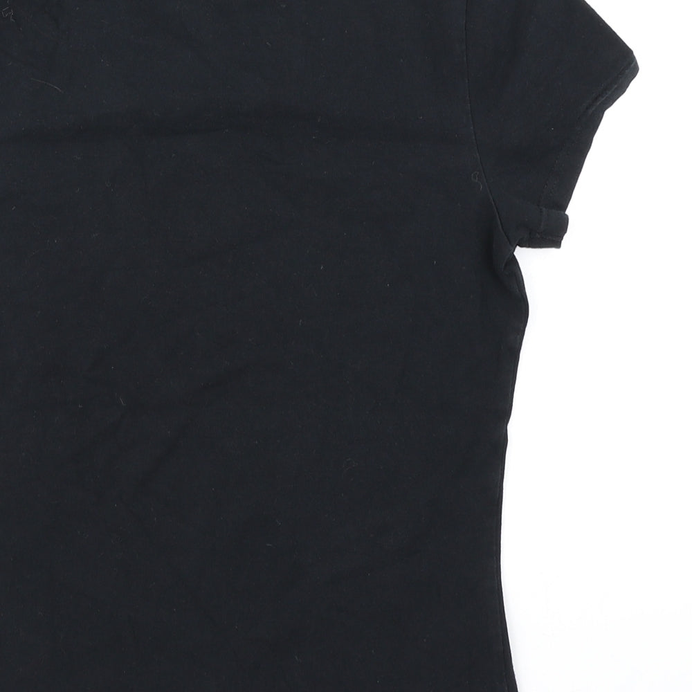 NEXT Womens Black   Basic T-Shirt Size 6  - Snoopy