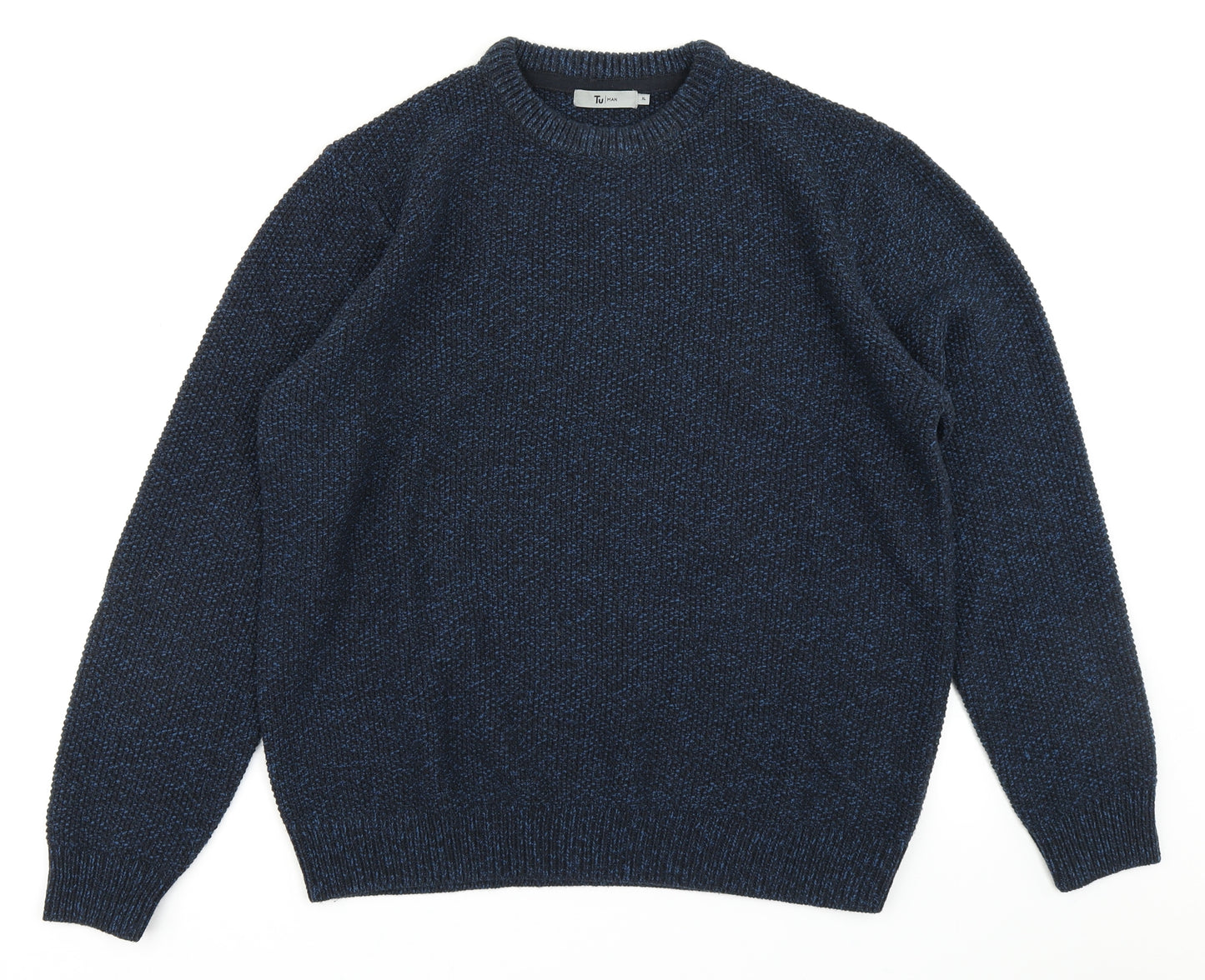 TU Mens Blue  Knit Pullover Jumper Size XL
