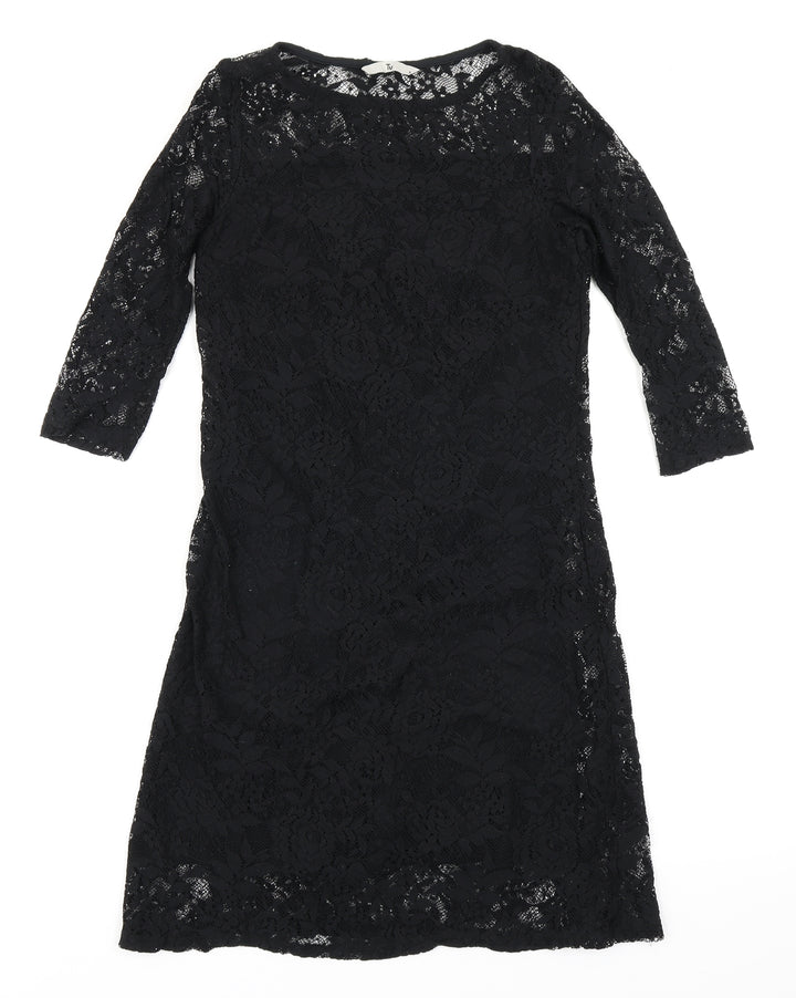 TU Womens Black Floral  Bodycon  Size 8