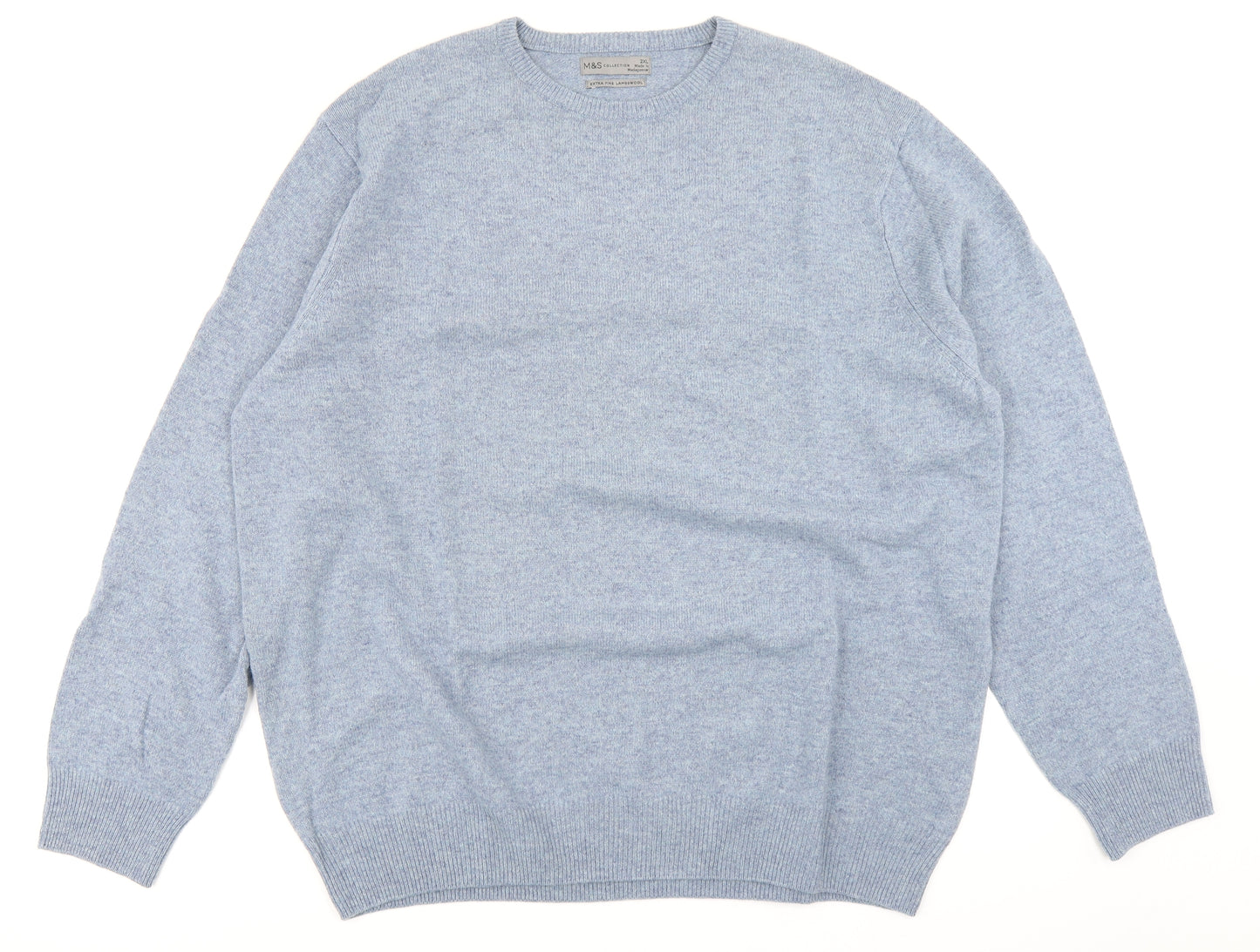 M&S Collection Mens Blue  Knit Pullover Jumper Size 2XL