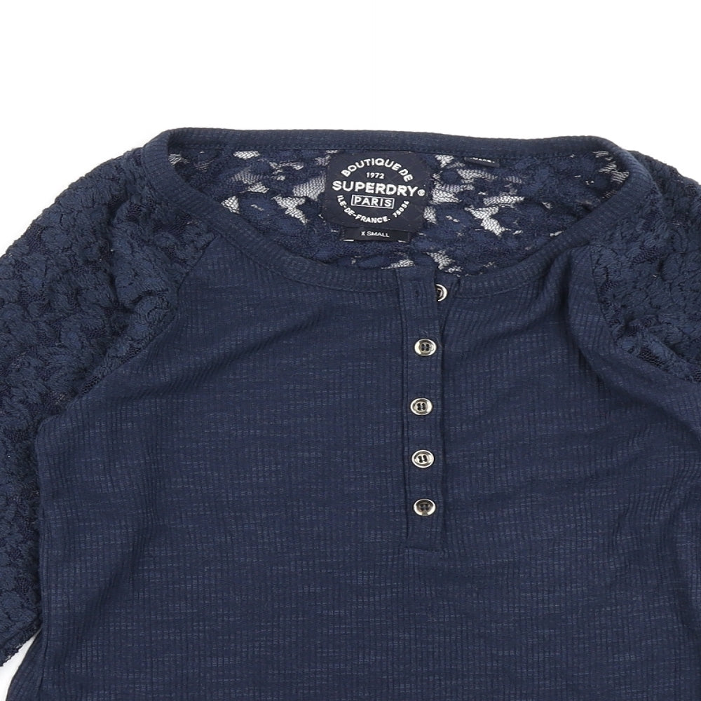 Superdry Womens Blue   Basic T-Shirt Size XS