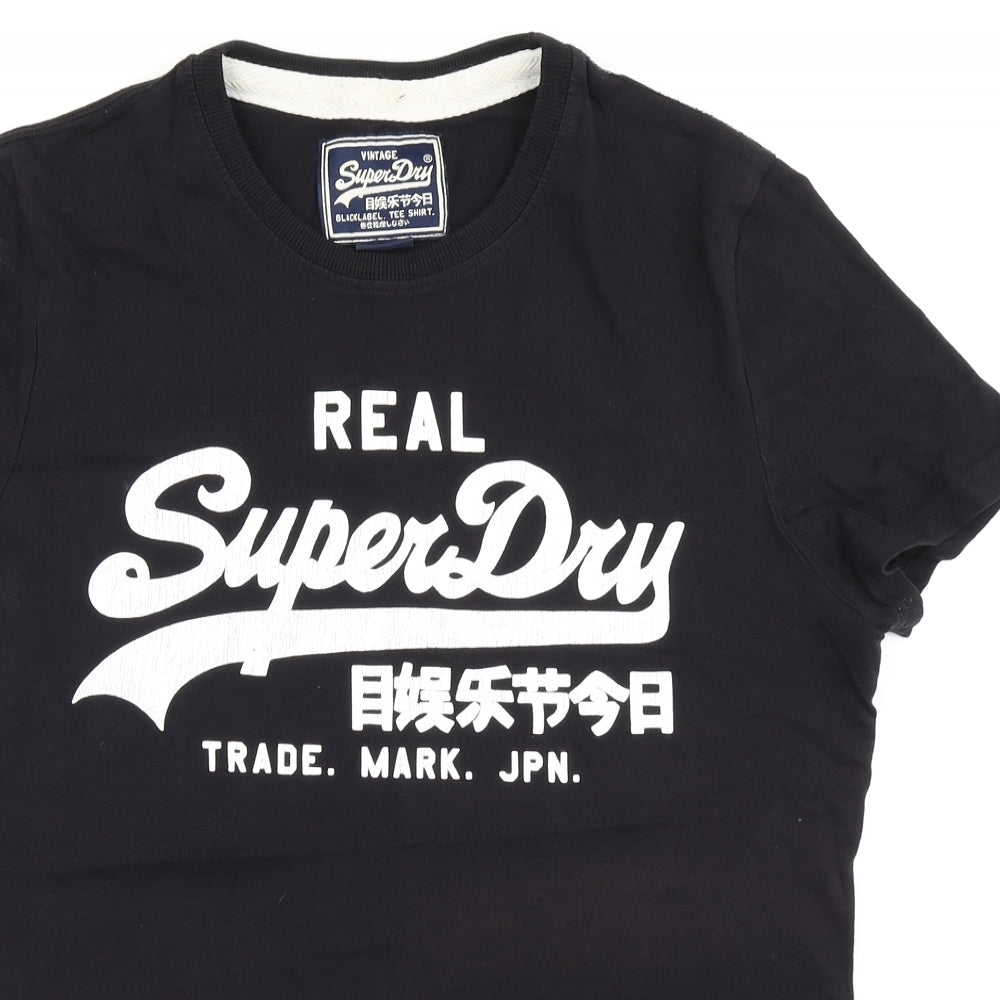 Superdry Mens Black    T-Shirt Size M