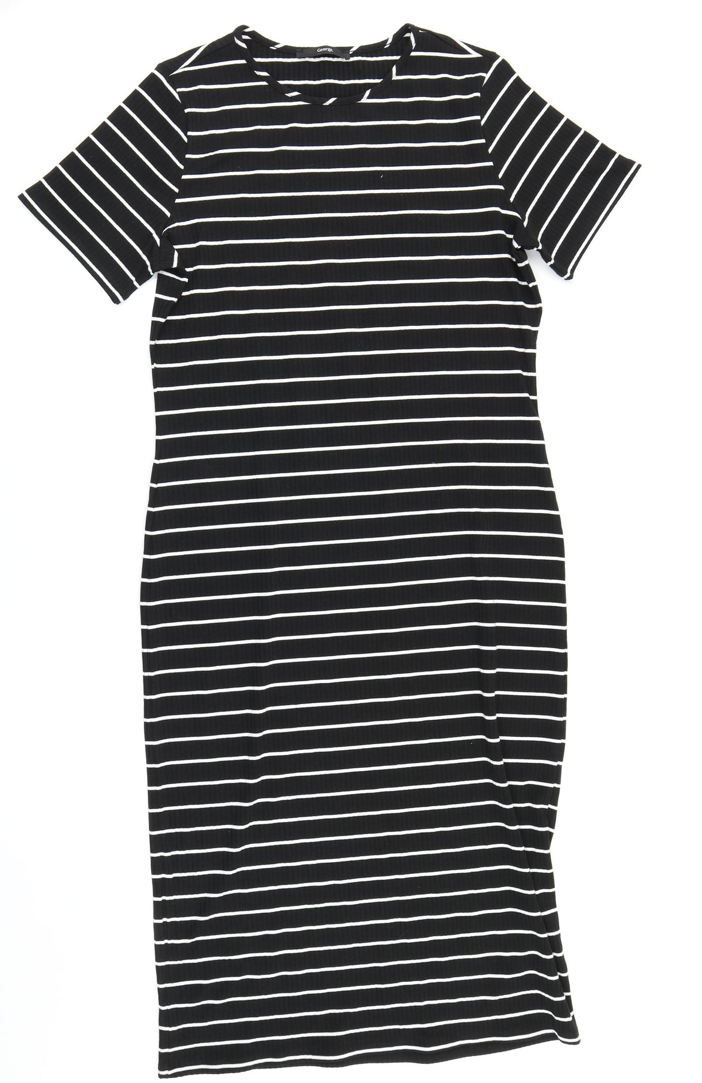 George Womens Black Striped  Bodycon  Size 16