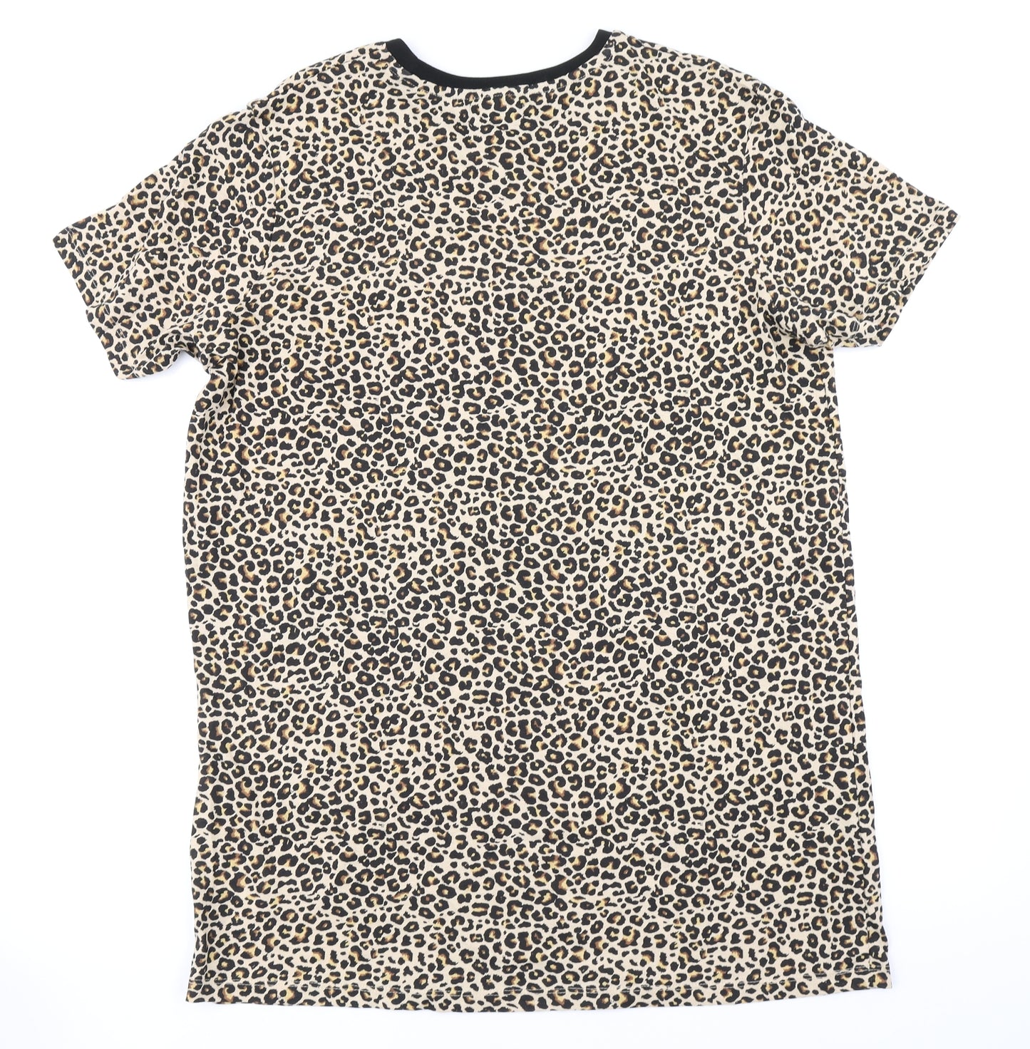 Brave Sould Womens Brown Animal Print  Basic T-Shirt Size XL