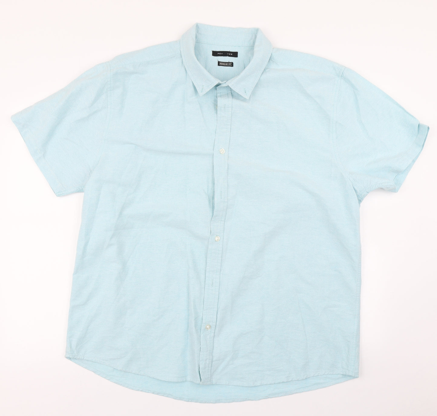 Peacocks Mens Blue    Button-Up Size 2XL