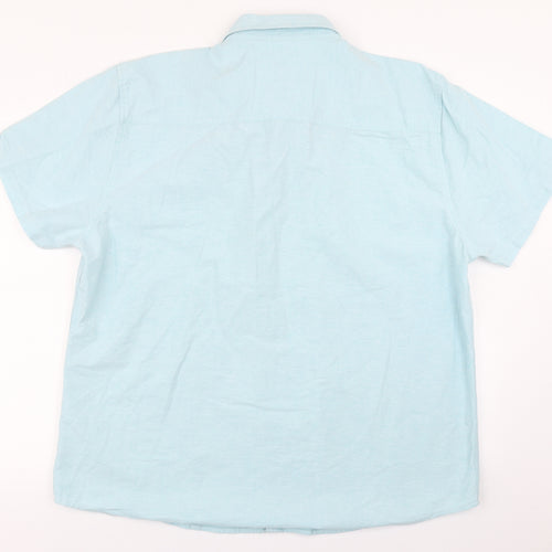 Peacocks Mens Blue    Button-Up Size 2XL