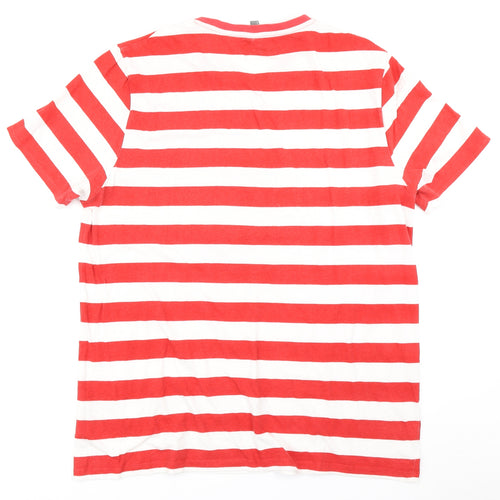 ASOS Mens Red Striped   T-Shirt Size 3XL  - Disney Donald Duck