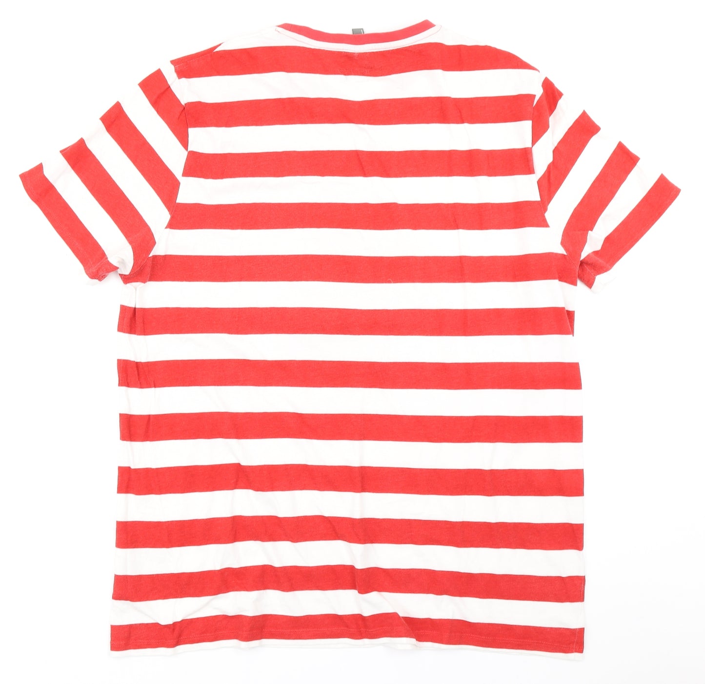 ASOS Mens Red Striped   T-Shirt Size 3XL  - Disney Donald Duck