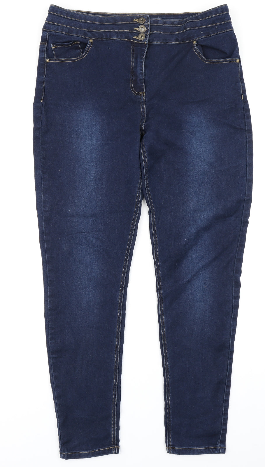 TU Womens Blue  Denim Skinny Jeans Size 16 L27 in