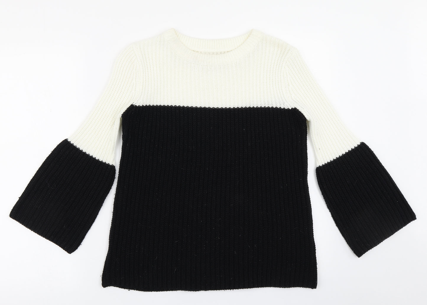 Papaya Womens White  Knit Pullover Jumper Size S