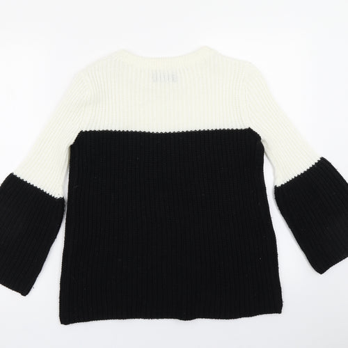 Papaya Womens White  Knit Pullover Jumper Size S