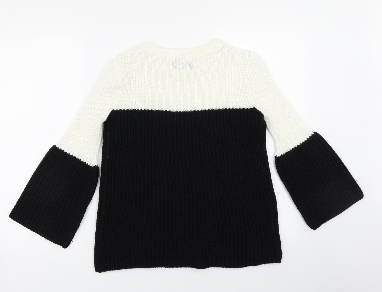 Papaya Womens White  Knit Pullover Jumper Size S