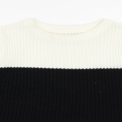 Papaya Womens White  Knit Pullover Jumper Size S