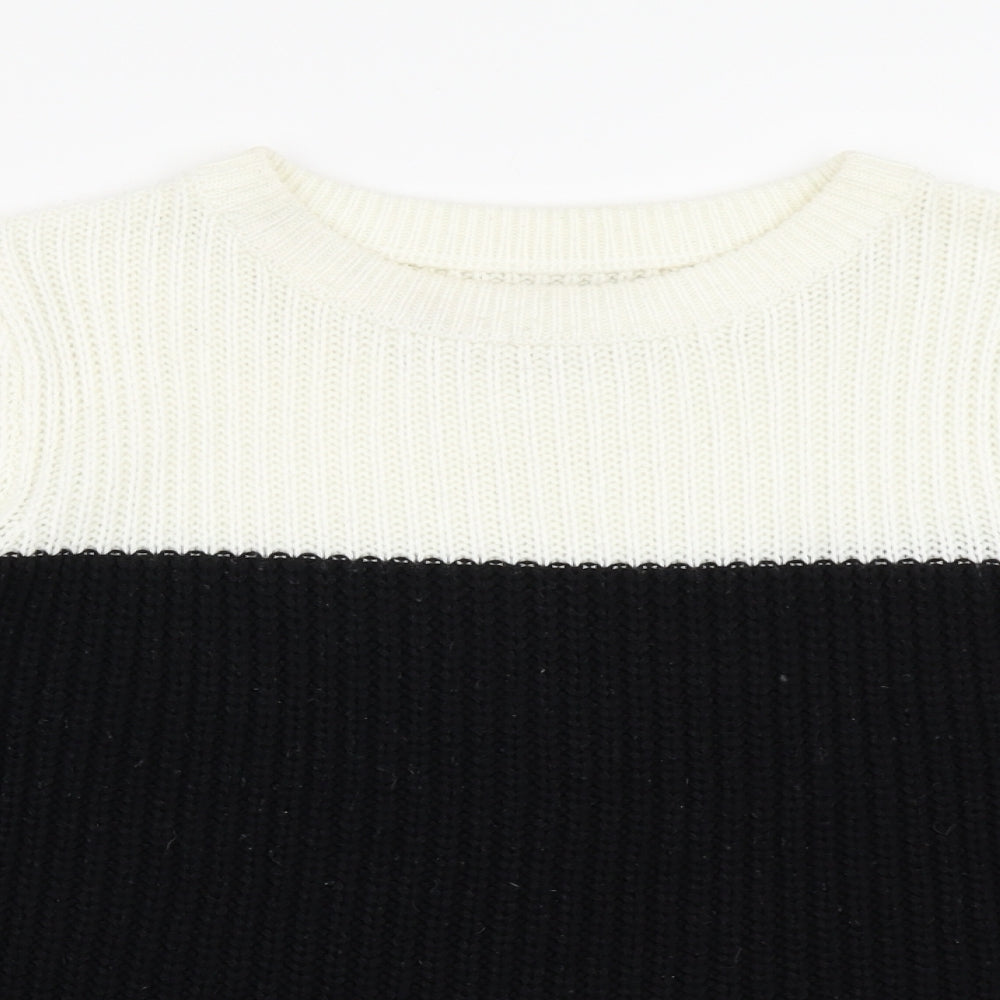 Papaya Womens White  Knit Pullover Jumper Size S