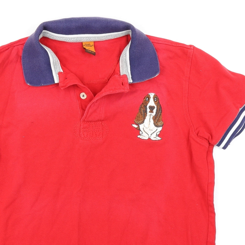 Hush Puppies Mens Red    Polo Size S