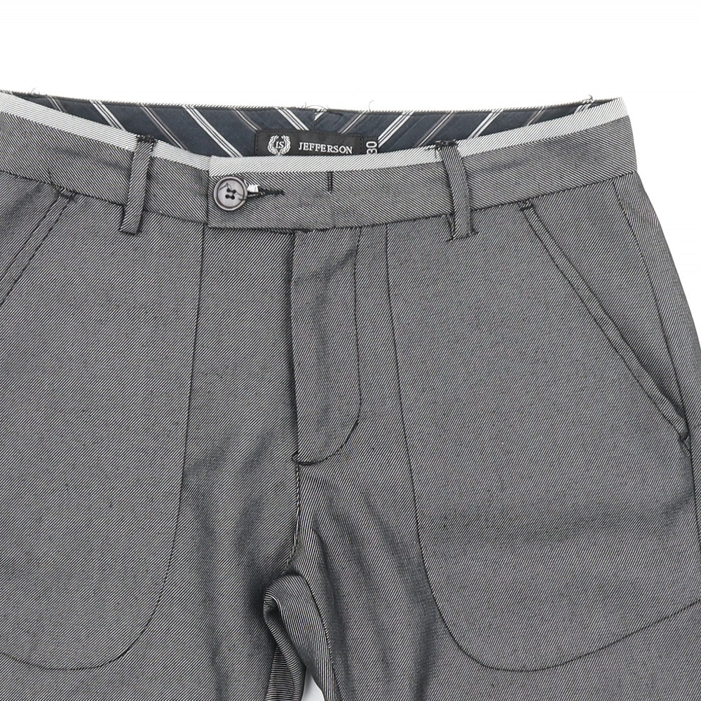 Jefferson Mens Grey   Chino Shorts Size 30 in