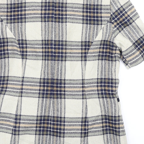 Boulevard Womens Beige Plaid  Jacket Blazer Size 14
