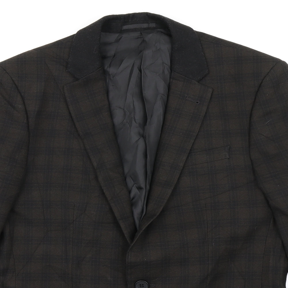 ASOS Mens Green Plaid  Jacket Blazer Size 38