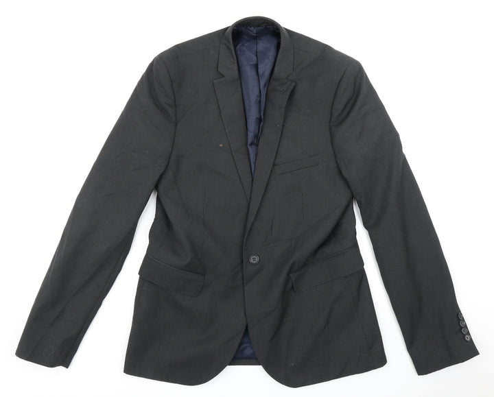 Topman Mens Grey Jacket Blazer Size 40