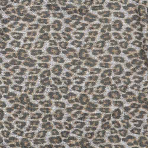 Lounge Womens  Animal Print  Pullover Sweatshirt Size 6