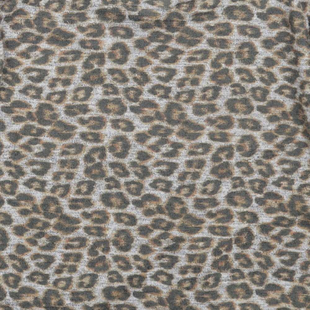 Lounge Womens  Animal Print  Pullover Sweatshirt Size 6
