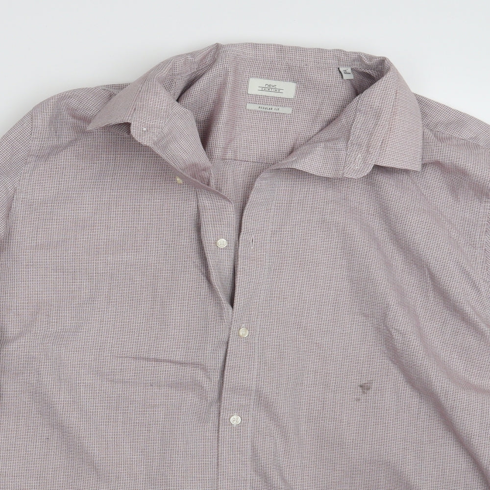 NEXT Mens Pink    Button-Up Size 18