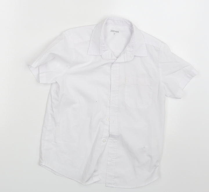 Debenhams Boys White Basic Button-Up Size 8 Years