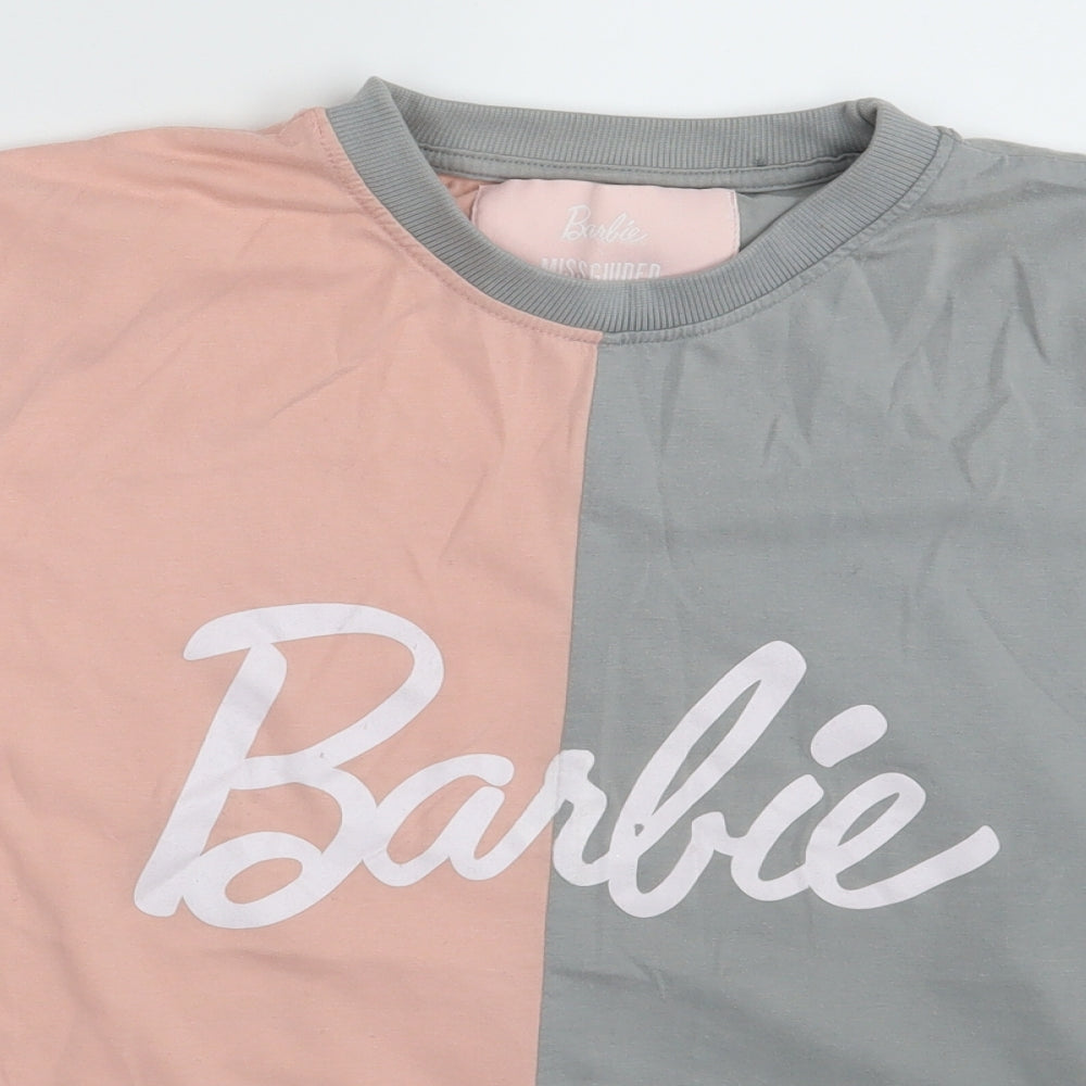 Missguided Womens Multicoloured Striped  Basic T-Shirt Size 6