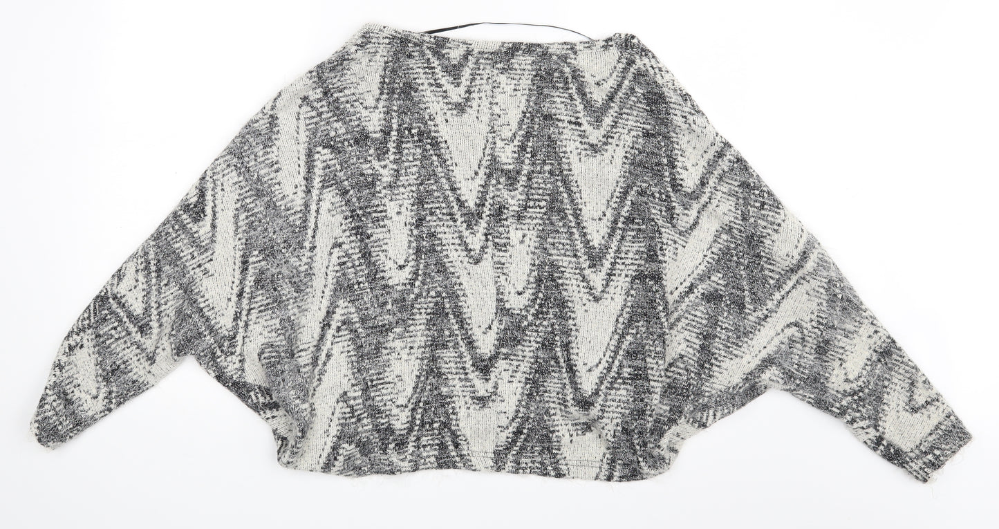 Atmosphere Womens Multicoloured Geometric  Cape Jumper Size S