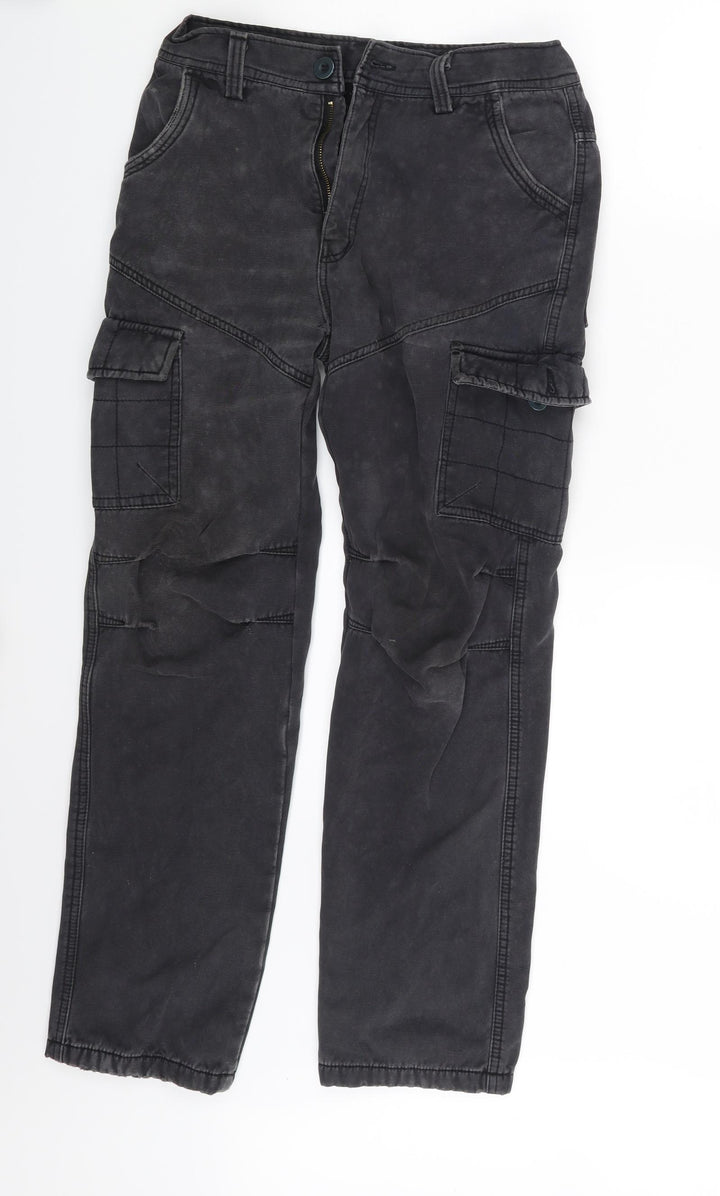 Aowofs Mens Grey Straight Jeans Size 30 in L27 in