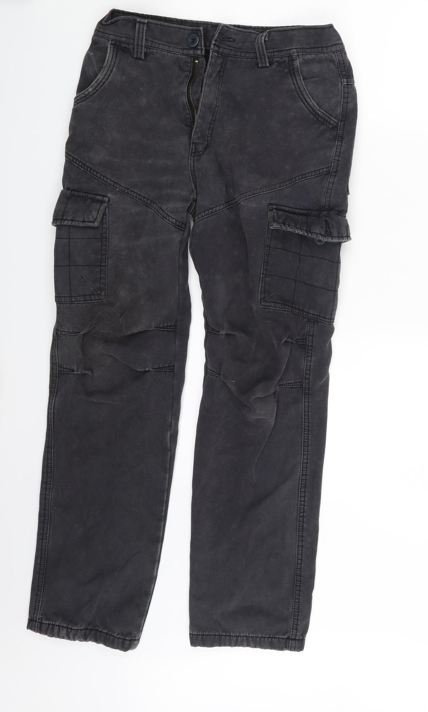 Aowofs Mens Grey   Straight Jeans Size 30 in L27 in