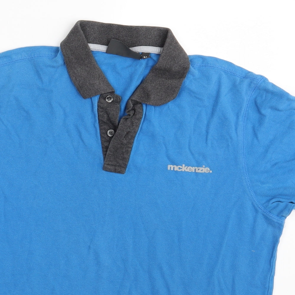 McKenzie Mens Blue    Polo Size M