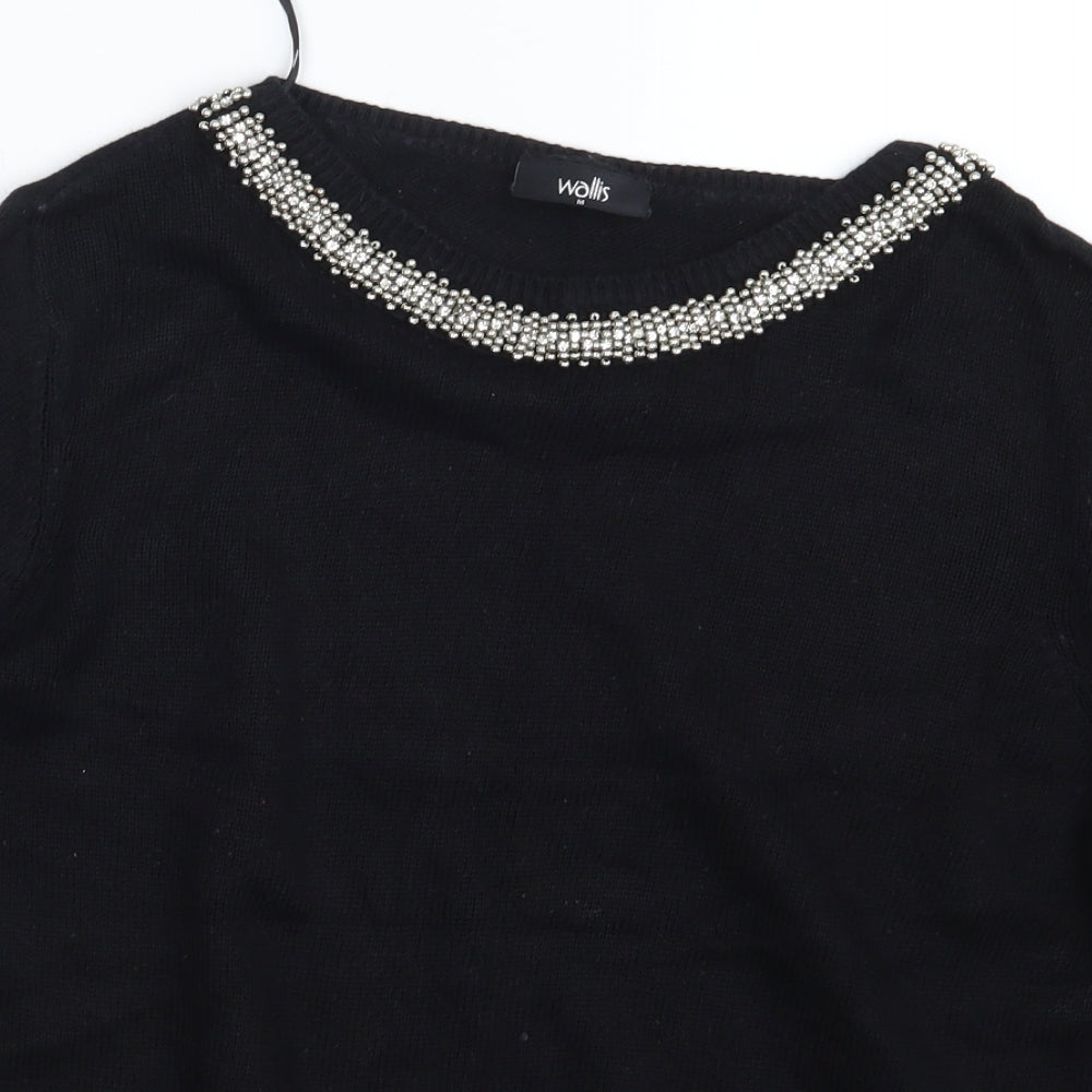 Wallis Womens Black   Pullover Jumper Size M