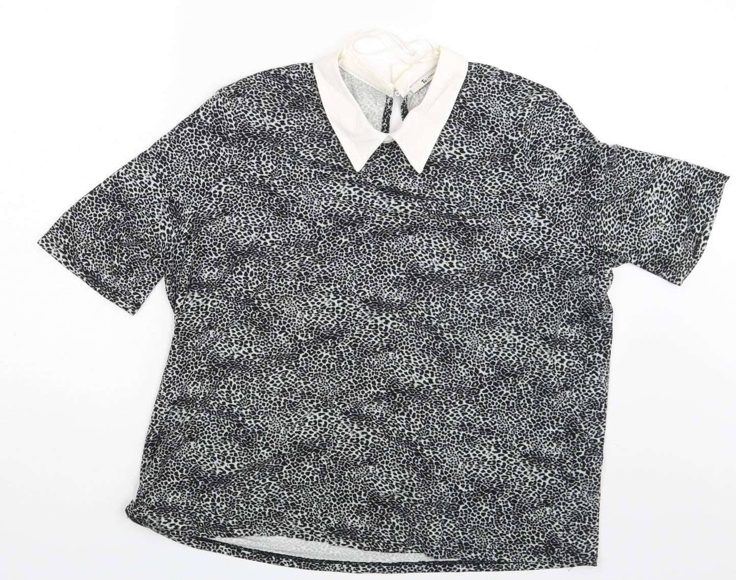 TU Womens Multicoloured Animal Print  Basic Blouse Size 16