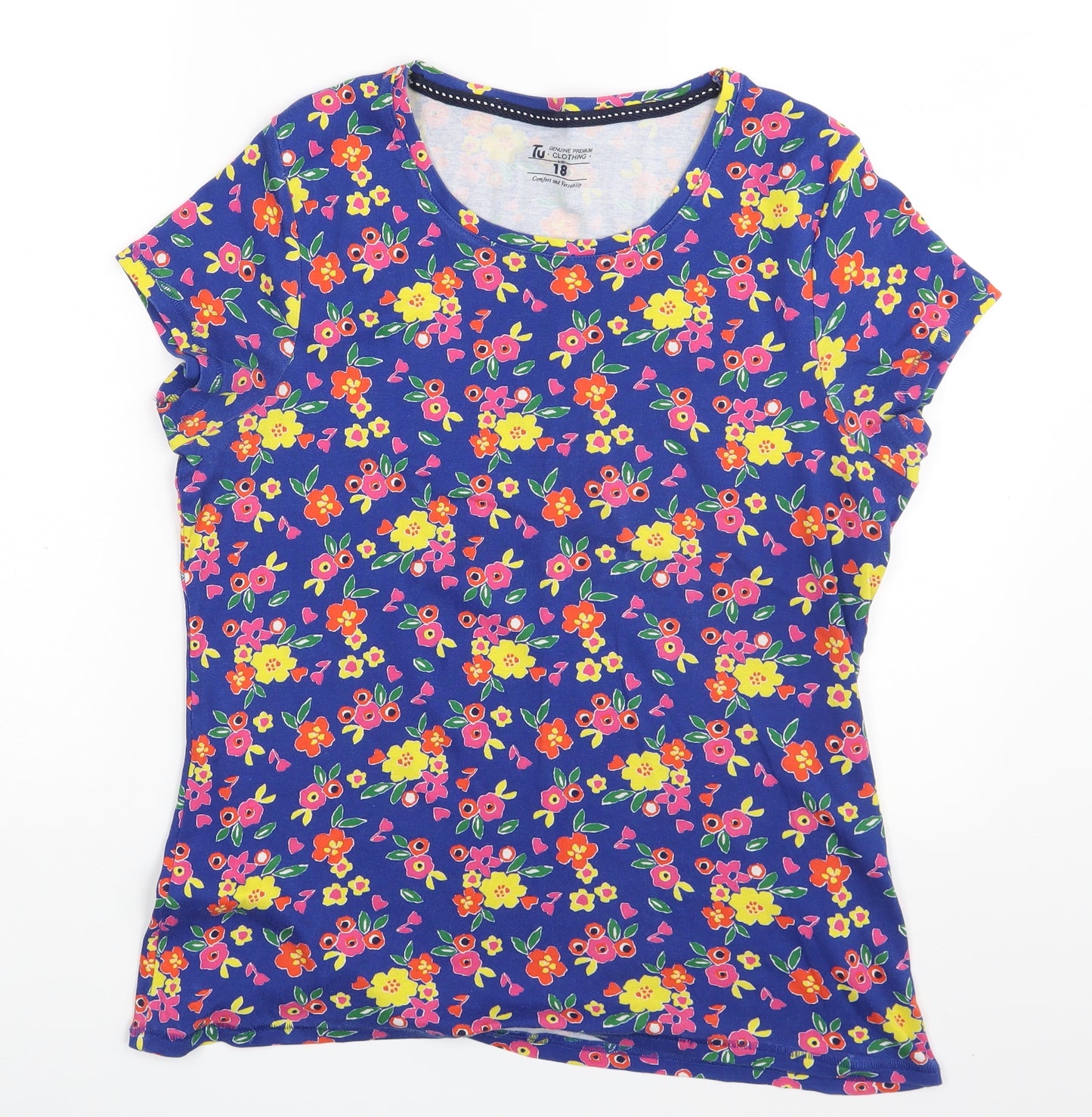 TU Womens Multicoloured Floral  Basic T-Shirt Size 18