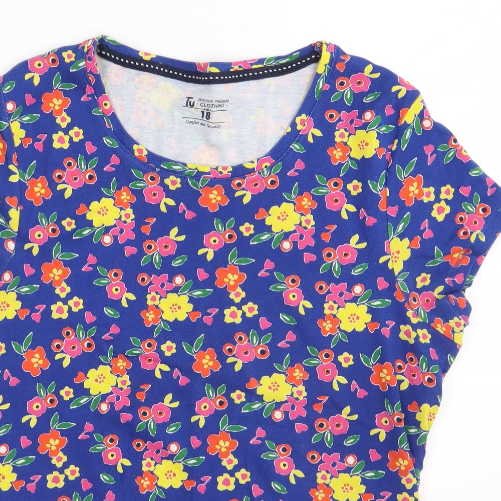 TU Womens Multicoloured Floral  Basic T-Shirt Size 18