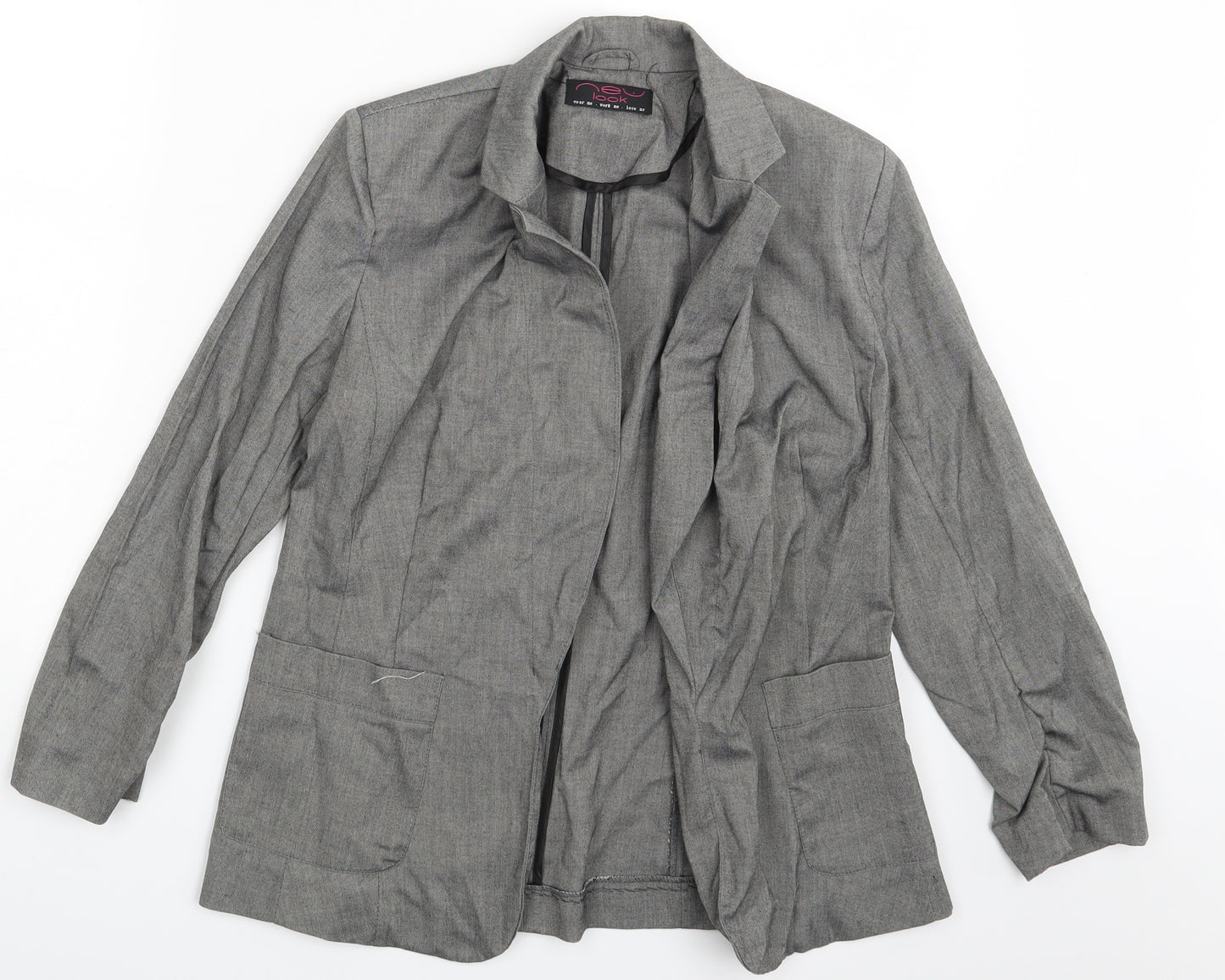 New Look Womens Grey   Jacket Blazer Size 12