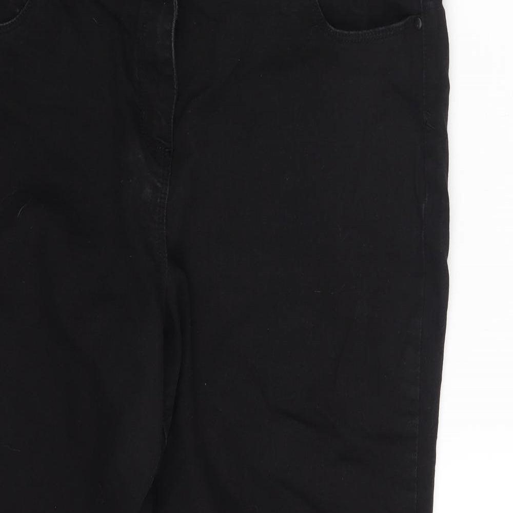 Elite  Womens Black  Denim Straight Jeans Size 20 L26 in