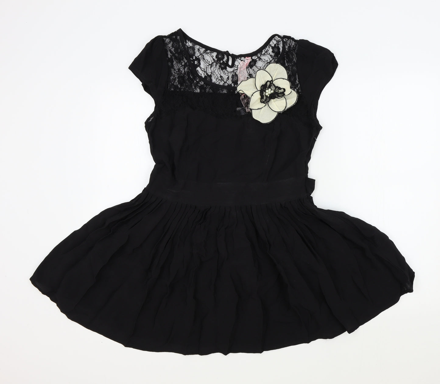 Miso Womens Black Colourblock  Fit & Flare  Size 14