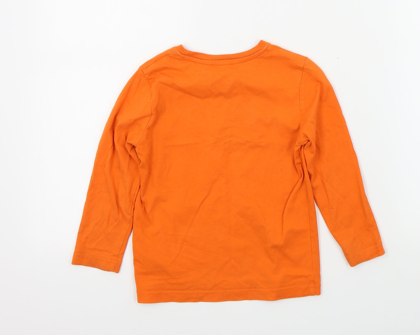 HUGO BOSS Boys Orange Colourblock  Basic T-Shirt Size 4 Years