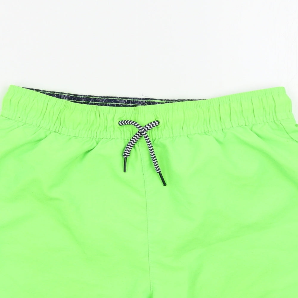 F&F Boys Green Colourblock  Bermuda Shorts Size 12-13 Years
