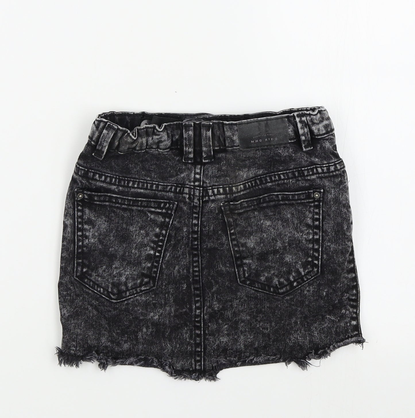 Mango Girls Black Colourblock  A-Line Skirt Size 6-7 Years