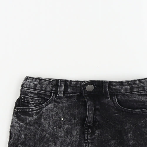 Mango Girls Black Colourblock  A-Line Skirt Size 6-7 Years