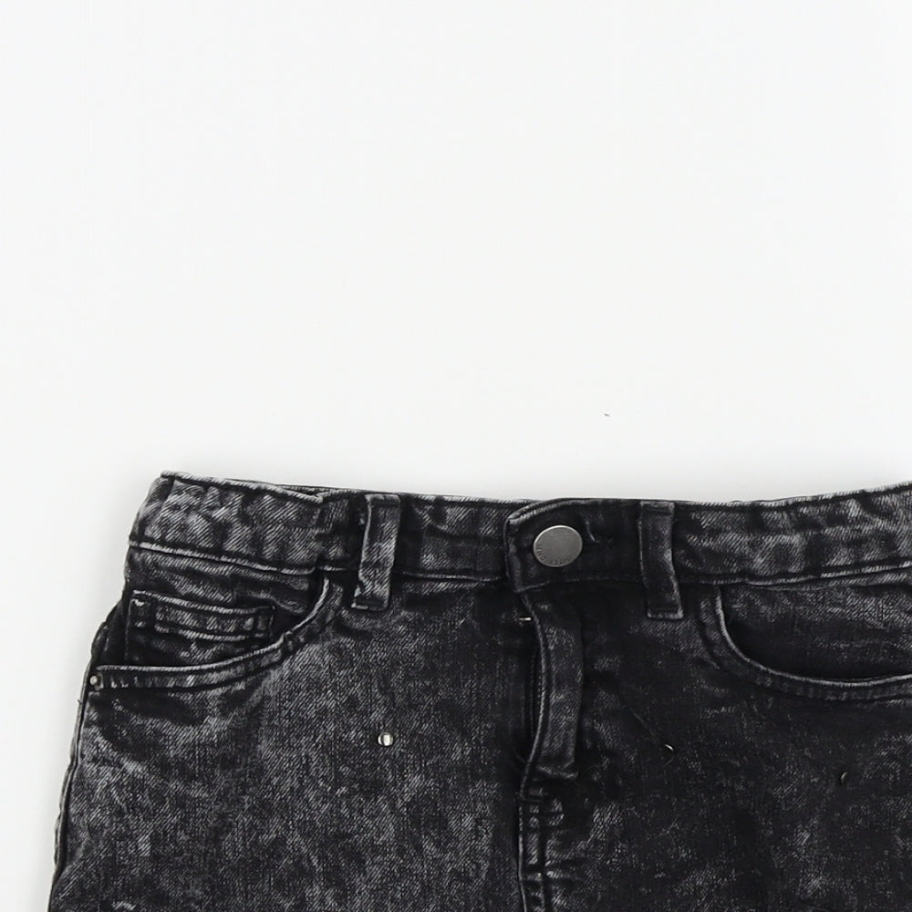 Mango Girls Black Colourblock  A-Line Skirt Size 6-7 Years