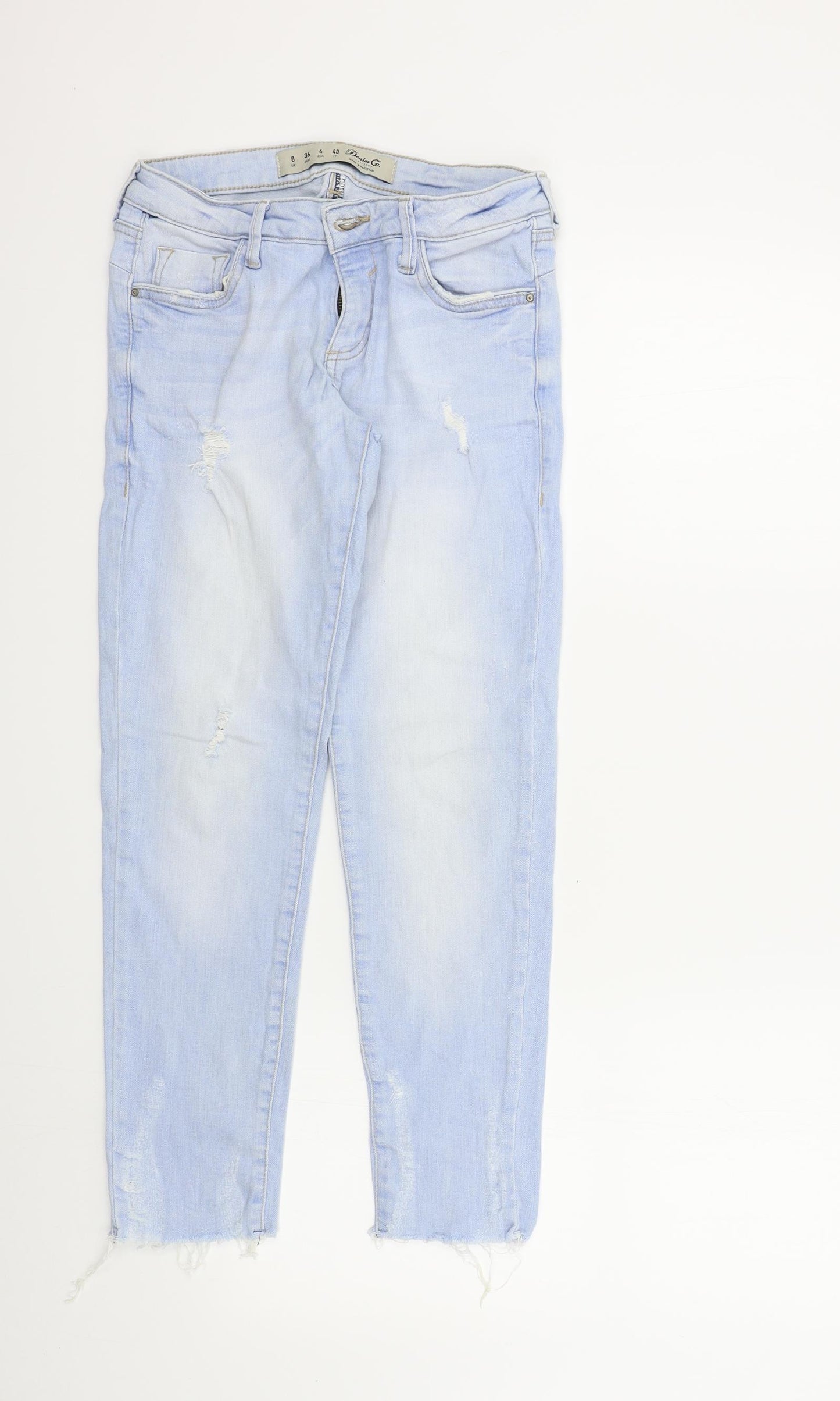 Denim & Co. Womens Blue   Skinny Jeans Size 8 L25 in