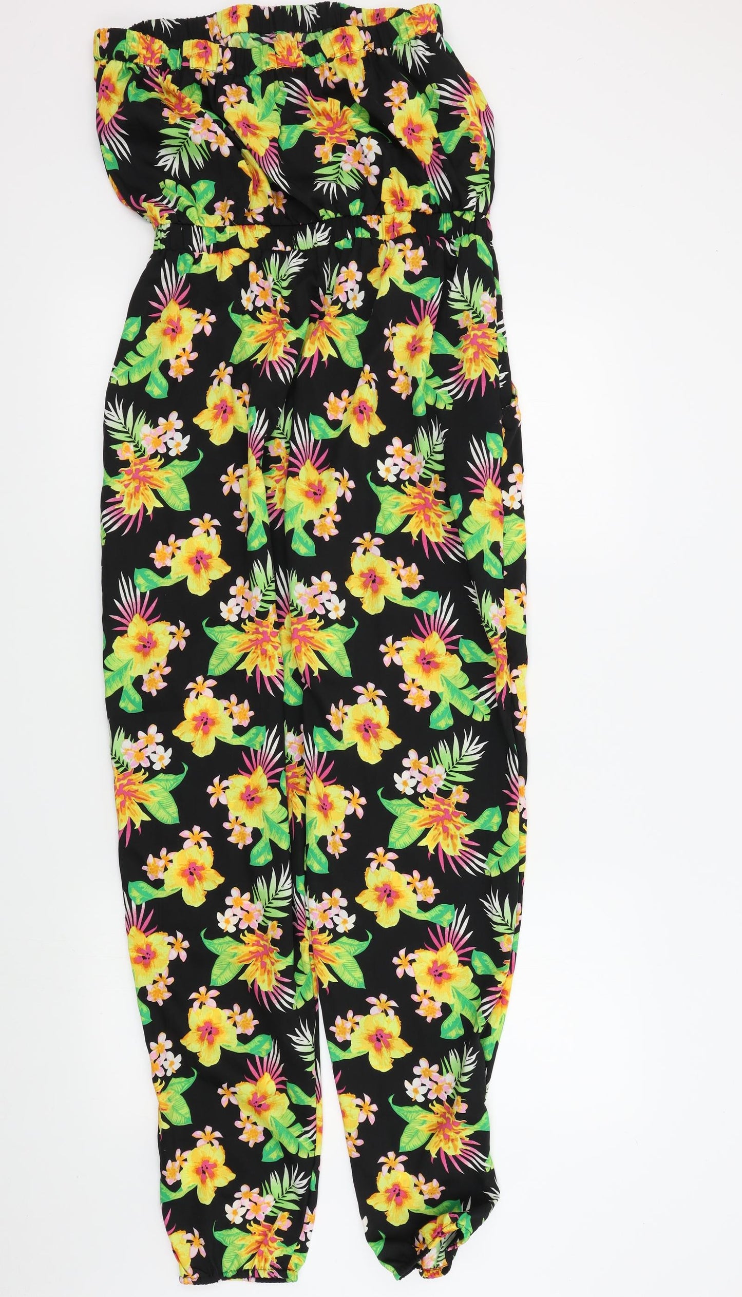 BYOU Womens Multicoloured Floral  Bodysuit One-Piece Size 12 L30 in